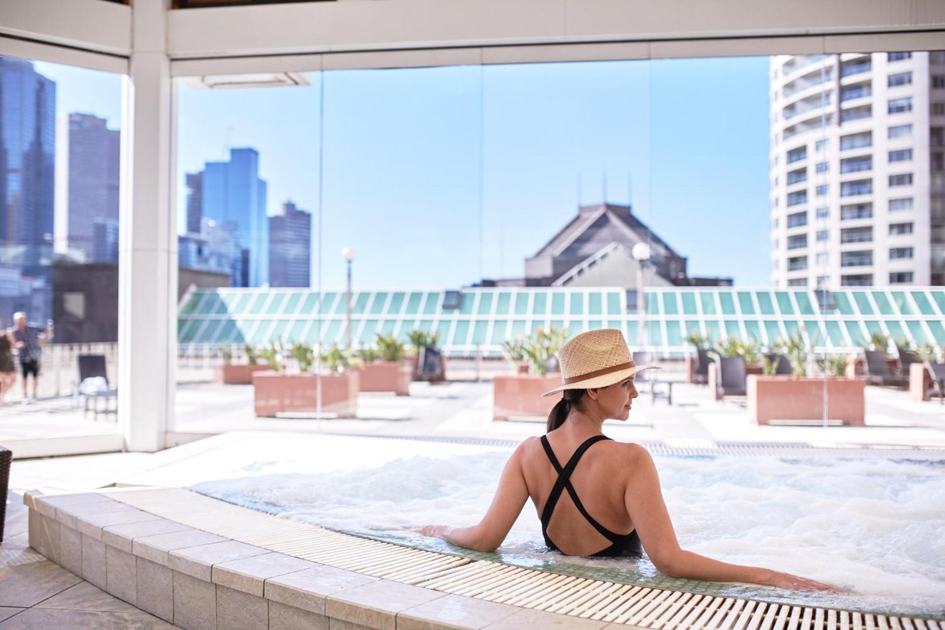 The Langham Melbourne Hotel Exterior photo The rooftop pool at the InterContinental Sydney