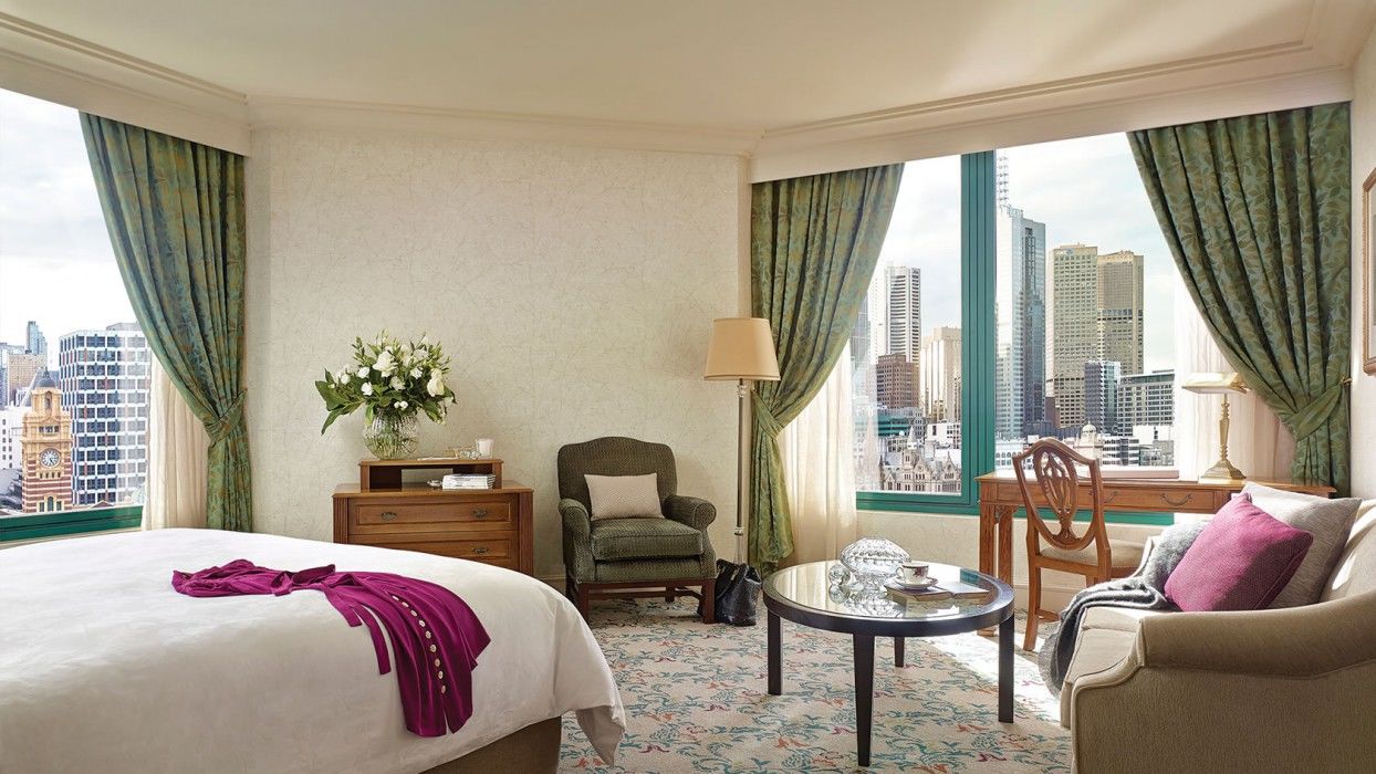 The Langham Melbourne Hotel Exterior photo A room at the Mandarin Oriental, Hong Kong